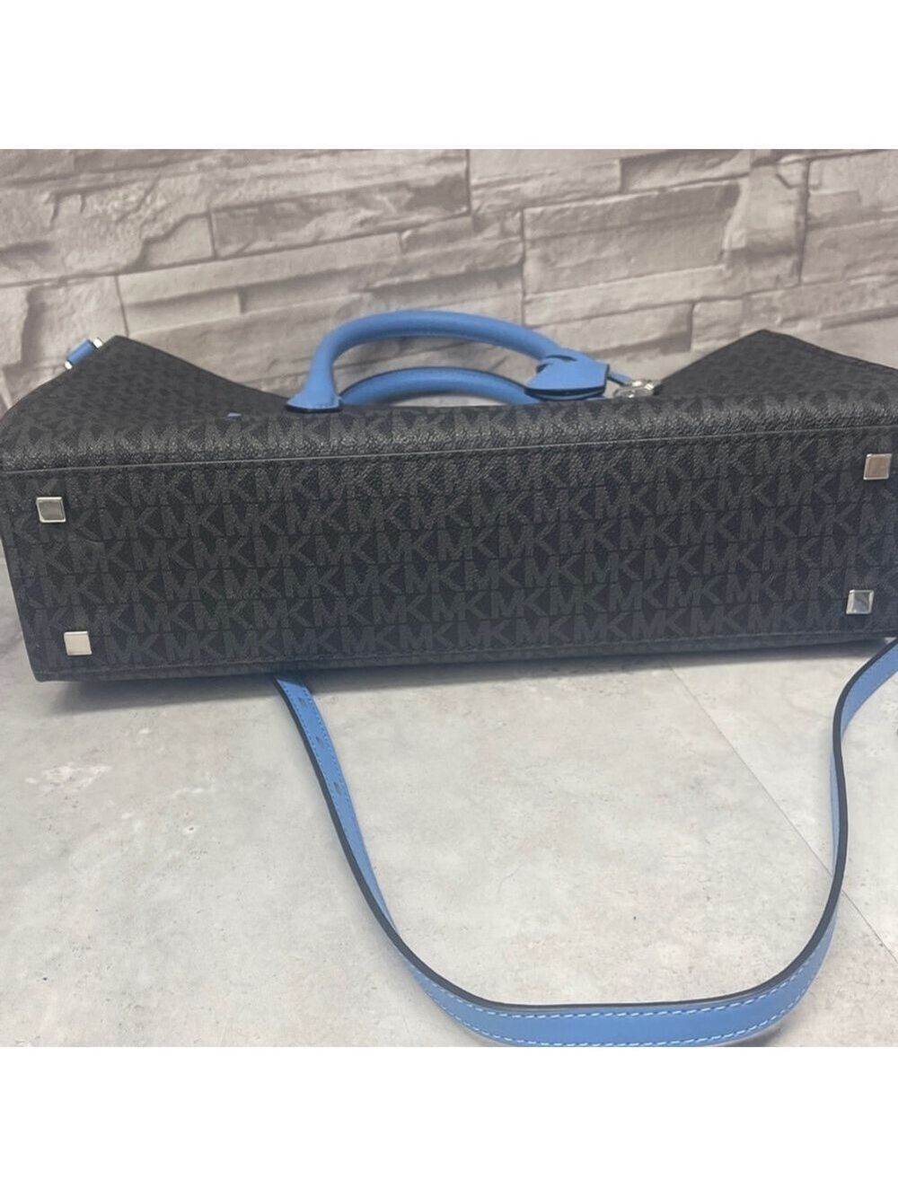 Michael Kors Scarlett Medium Satchel & Matching Wallet South Pacific Blue - Picture 7 of 14